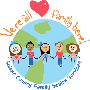 Family health services logo with people holding hands